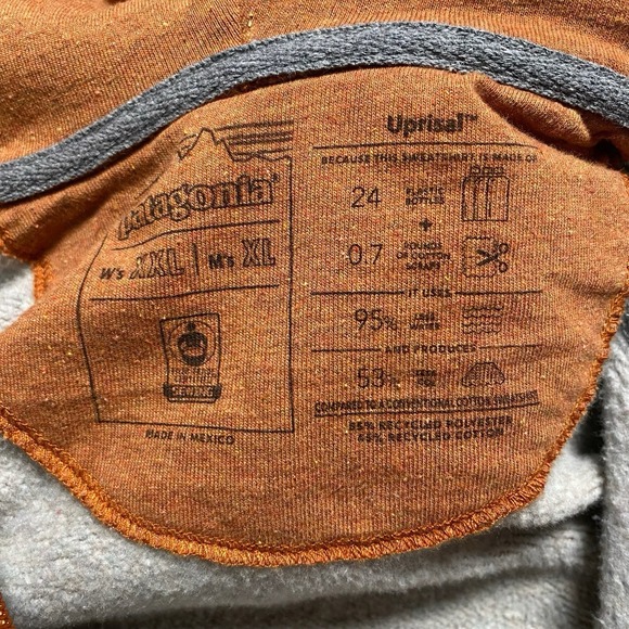 Patagonia Uprisal Hoodie XL Mens Full Zip Fertile Brown Skyline Stencil 39676 - Picture 4 of 7